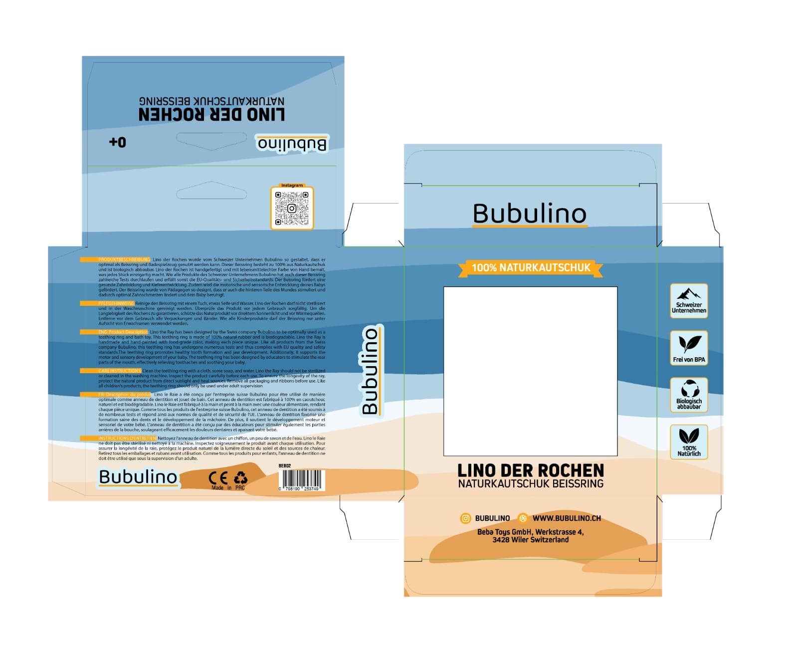 Bubulino Packaging – Lino der Rochen