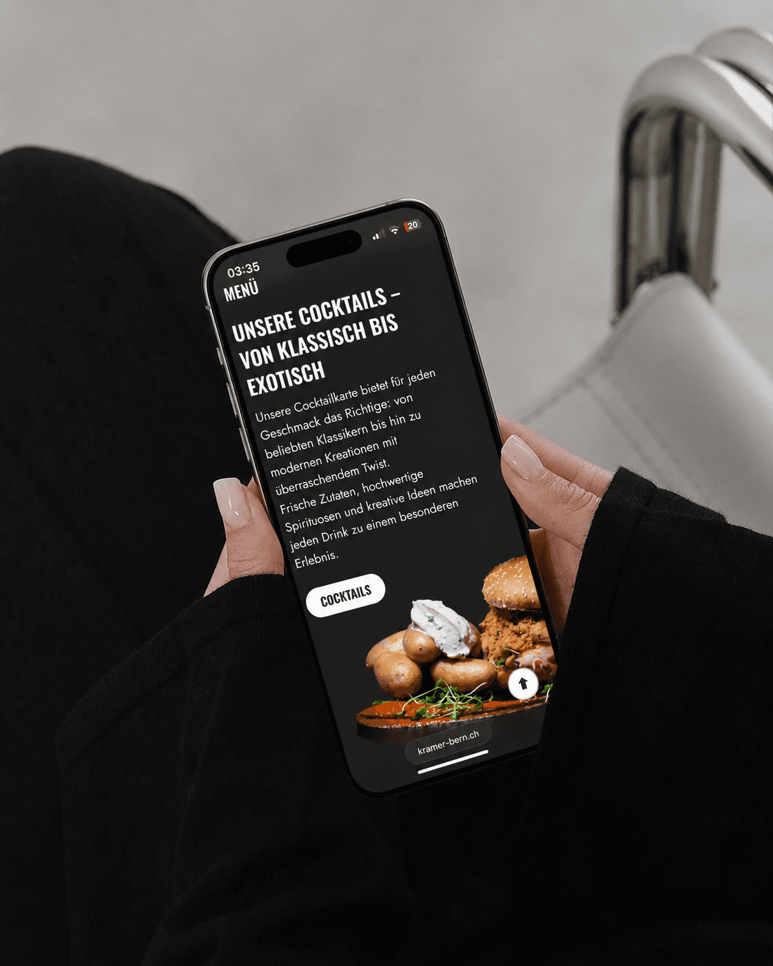 Kramer Webdesign – Mobile Ansicht